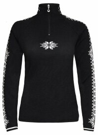 Dale of Norway Geilo Womens Merino Zip Pullover Black