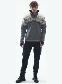 Dale of Norway Vail Mens Wool Sweater Grey