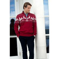 Dale of Norway Christmas Mens Merino Wool Sweater Red