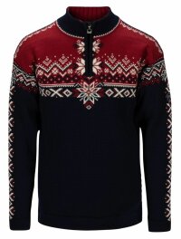 Dale of Norway Anniversary 140 Mens Wool Sweater Navy Red