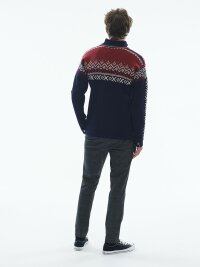 Dale of Norway Anniversary 140 Mens Wool Sweater Navy Red