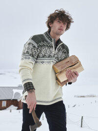 Dale of Norway Vail Unisex Sweater Weiss Dunkelgrün