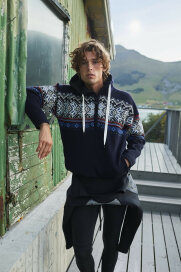 Dale of Norway Vail Mens Wool Hoodie WP Navy