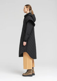 BRGN Quilted Tyfon Coat New Black