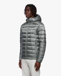 Quartz Co  Lawrence Lightweight Down Hooded Jacket Agave