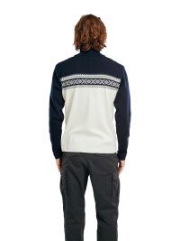 Dale of Norway Dalestølen Mens Merino Wool Sweater White Navy