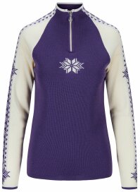 Dale of Norway Geilo Womens Merino Zip Pullover Purple