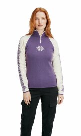 Dale of Norway Geilo Womens Merino Zip Pullover Purple