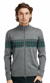 Dale of Norway Hovden Mens Merino Cardigan Grey Green