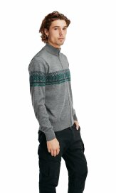 Dale of Norway Hovden Mens Merino Cardigan Grey Green