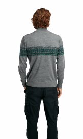 Dale of Norway Hovden Mens Merino Cardigan Grey Green