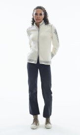 Dale of Norway 140th Anniversary Womens Merino Cardigan White