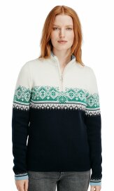 Dale of Norway Moritz Womens Merino Sweater Navy Green White