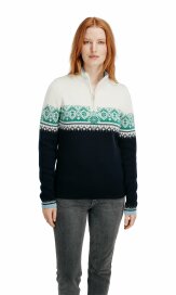 Dale of Norway Moritz Womens Merino Sweater Navy Green White