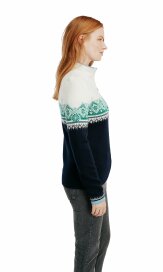 Dale of Norway Moritz Womens Merino Sweater Navy Green White