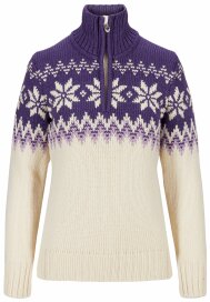 Dale of Norway Myking Womens Merino Wool Sweater Lila White