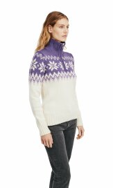 Dale of Norway Myking Womens Merino Wool Sweater Lila White