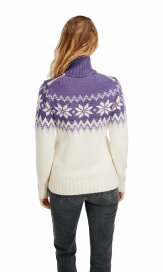 Dale of Norway Myking Womens Merino Wool Sweater Lila White