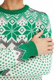 Dale of Norway Vegard Mens Wool Sweater Green White