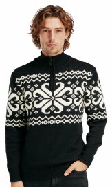 Dale of Norway Falkeberg MensMerino Sweater Black White