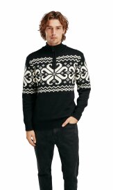 Dale of Norway Falkeberg MensMerino Sweater Black White