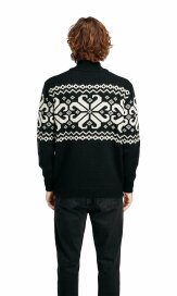 Dale of Norway Falkeberg MensMerino Sweater Black White