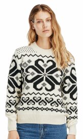 Dale of Norway Falkeberg Womens Merino Sweater Black White