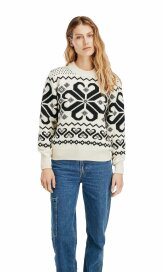 Dale of Norway Falkeberg Womens Merino Sweater Black White