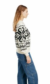 Dale of Norway Falkeberg Womens Merino Sweater Black White