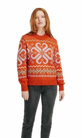 Dale of Norway Falkeberg Womens Merino Sweater Orange