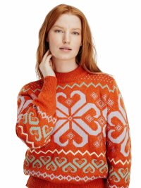 Dale of Norway Falkeberg Womens Merino Sweater Orange