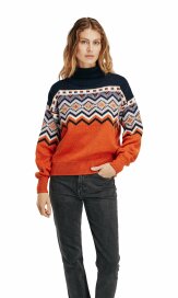 Dale of Norway Randaberg Womens Merino Sweater Orange