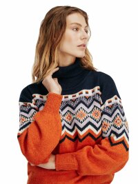 Dale of Norway Randaberg Womens Merino Sweater Orange