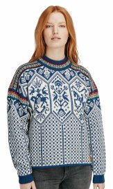 Dale of Norway 1994 Damen Wollpullover Blau Weiss