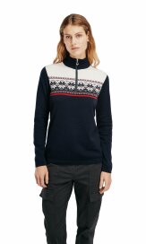 Dale of Norway Liberg Womens Merino Wool Sweater Navy White