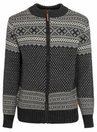 Fuza Wool Arn Mens Merino Cardigan Coal