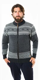 Fuza Wool Arn Mens Merino Cardigan Coal