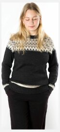 Fuza Wool Helga Sweater Roud Neck Coal