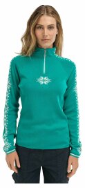 Dale of Norway Geilo Womens Merino Zip Pullover Turquoise