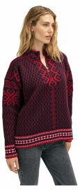 Dale of Norway Leknes Womens Knit Sweater Black Red