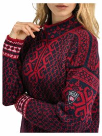 Dale of Norway Leknes Womens Knit Sweater Black Red