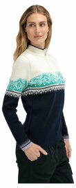 Dale of Norway Moritz Womens Merino Sweater Navy Turquoise