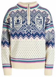 Dale of Norway 2025 Trondheim Damen Wollpullover Blau Weiss