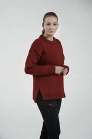 Devold Nansen Womenss Wool Sweater Hindberry