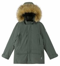 Kids waterproof down jacket Serkkula Green