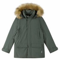 Kids waterproof down jacket Serkkula Green