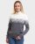 Natrual Style Ice Rose Womens Merino Wool Jumper Navy White