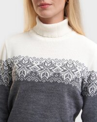 Natrual Style Ice Rose Womens Merino Wool Jumper Navy White