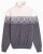 Natrual Style Ice Rose Womens Merino Wool Jumper Navy White