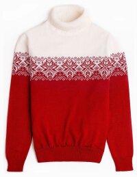 Natrual Style Ice Rose Womens Merino Wool Jumper Navy White